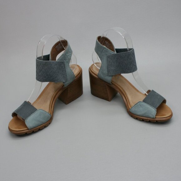 Sorel Ladies 7.5 Nadia Blue Elastic Sandals Slingback Shoes Heels - NL3614-050 - Picture 12 of 12